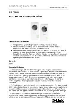 D-Link DHP-P601AV/FR CPL 1000 mbps Manuel utilisateur