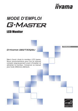 iiyama Ecran 27" G-Master GB2730QSU-B1 Silver Crow Manuel utilisateur