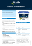 Bostik Membrane d'&Eacute;tanch&eacute;it&eacute; Waterstop Manuel utilisateur