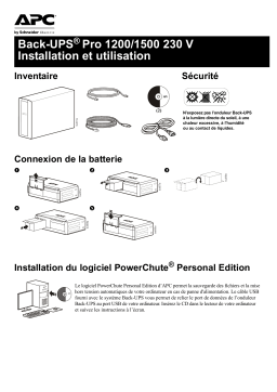 APC BY SCHNEIDER ELECTRIC APC Power-Saving Back-UPS PRO Manuel utilisateur