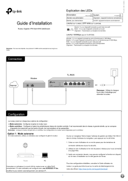 TP-LINK ER605 Routeur VPN Omada Gigabit Manuel utilisateur