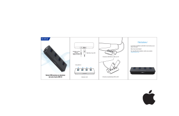 Sabrent Premium USB 3.0 4 Port Hub Aluminium Manuel utilisateur | Fixfr