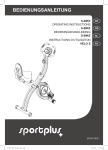 SportPlus S-Bike SP-HT-1003 : Manuel + Chat IA