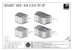 Palram HG9605GY SkyLight Storage Shed | 6' x 5' | Gray Manuel utilisateur