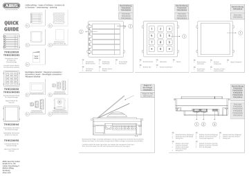 4043158172287 | 4043158172294 | 4043158172300 | TVHS20040 | TVHS20050 | TVHS20020 | 4043158193077 | TVHS20020S | TVHS20030 | TVHS20030S | 4043158193084 | Abus 4043158172317 Leermodul-Blende für Türsprechanlage Guide de démarrage rapide | Fixfr