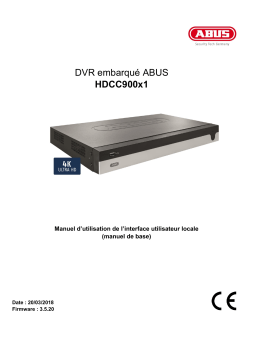 Abus HDCC90021 Enregistreur vidéo HD 16 canaux analogiques Manuel utilisateur