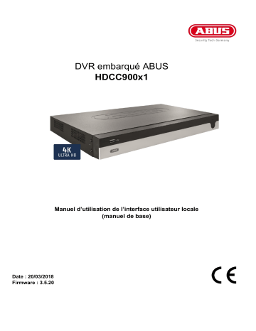 HDCC90011 | HDCC90001 | Abus HDCC90021 Enregistreur vidéo HD 16 canaux analogiques Manuel utilisateur | Fixfr
