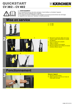 Kärcher CV 38/2 Aspiro-brosseur pour moquettes Mode d'emploi