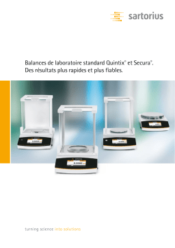 Secura Precision Balance 610 g|1 mg, Internal Adjustment Manuel utilisateur