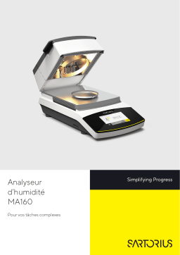 MA160 Infrared Moisture Analyzer Manuel utilisateur
