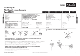 Danfoss ETS 5M Mini Electric expansion valve, type Guide d'installation