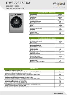 Whirlpool FFWS 7235 SB NA Washing machine Manuel utilisateur