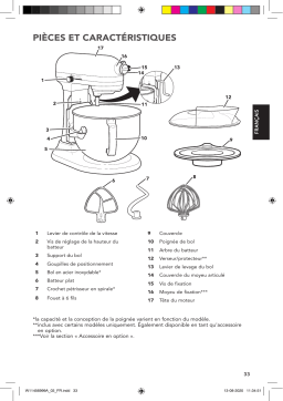 KitchenAid 5KPM5BOB Food processor Manuel utilisateur