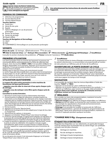 Whirlpool W6 D93WB FR Dryer Manuel utilisateur | Fixfr