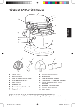 KitchenAid 5KSM7990XESL Food processor Manuel utilisateur