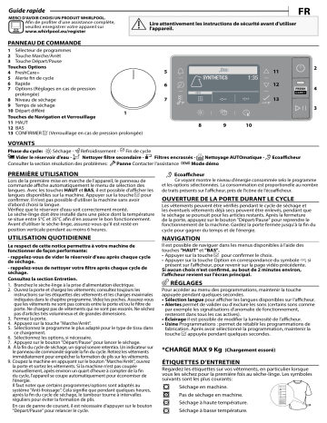 Whirlpool W6 D94WR BE Dryer Manuel utilisateur | Fixfr