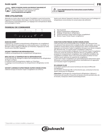 Bauknecht KGN 20E2IN Fridge/freezer combination Manuel utilisateur | Fixfr