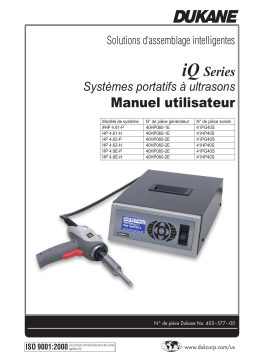 Dukane iQ Hand Probe Systems Manuel utilisateur