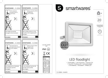 Smartwares FL1-DOB20 LED floodlight 20 W Manuel du propriétaire | Fixfr