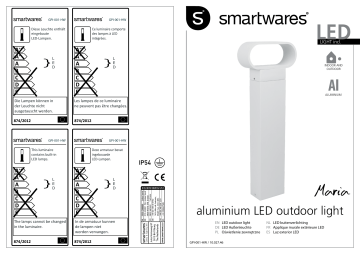 Smartwares GPI-001-HW LED outdoor garden pole Manuel du propriétaire | Fixfr