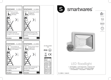 Smartwares FL1-DOB10 LED floodlight 10 W Manuel du propriétaire | Fixfr