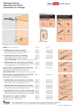 Hafele 405.02.404 Sliding Door Hardware  Mode d'emploi