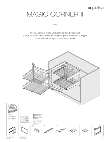 Hafele 548.10.240 Magic Corner II  Mode d'emploi | Fixfr