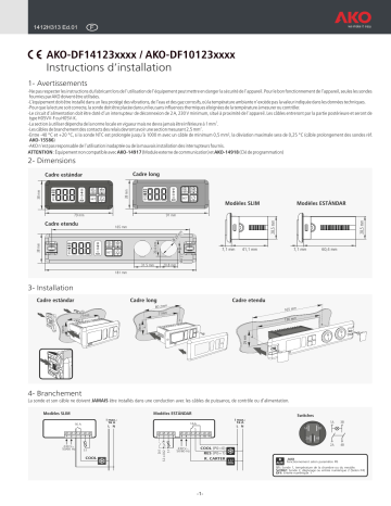 AKO AKO-DF14123xxxx/DF10123xxxx Darwin thermostats Guide d'installation | Fixfr