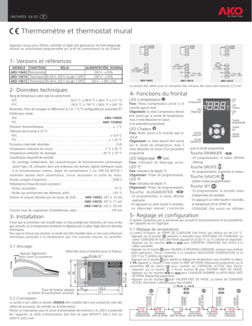AKO Surface thermometer and thermostat AKO-14602/610/612 Mode d'emploi | Fixfr