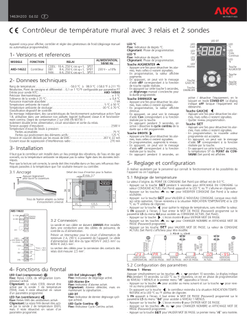 AKO Surface temperature controller Mode d'emploi | Fixfr