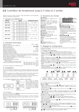 AKO Temperature controller up to three relays and two probes Mode d'emploi