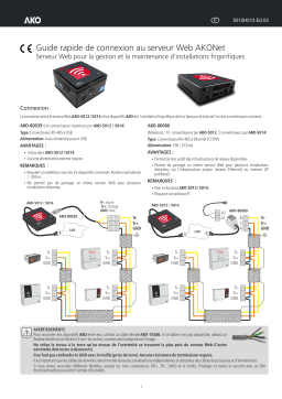 AKO AKONet web server wiring Manuel utilisateur