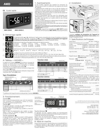 AKO 5 stage compressors control Manuel utilisateur | Fixfr