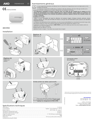 AKO AKO-57624 gas detector Mode d'emploi | Fixfr