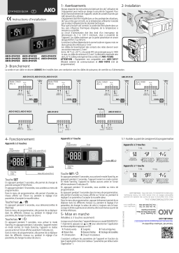 AKO Darwin Thermometers, thermostats and electronic controllers (0 y 1 relays) Guide d'installation
