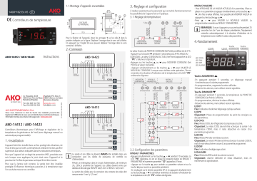 AKO Temperature controllers AKO-14423/14412 Mode d'emploi | Fixfr