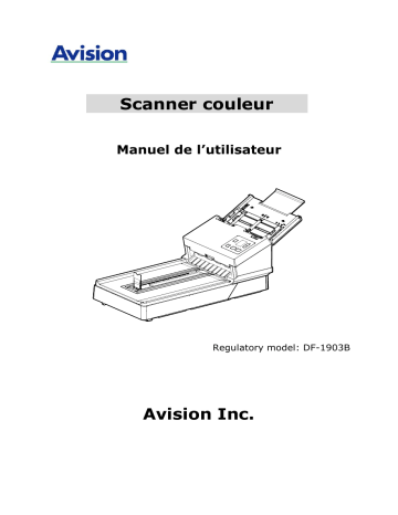 Avision AD370F series Document Scanner Manuel utilisateur | Fixfr