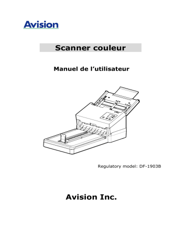 Avision AD370F series Document Scanner Manuel utilisateur | Fixfr