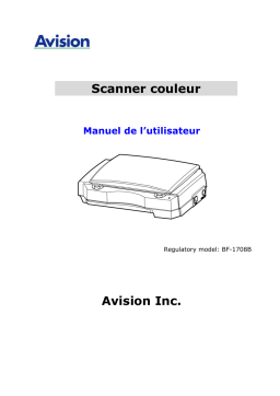 Avision IDA6 Flatbed Scanner Manuel utilisateur