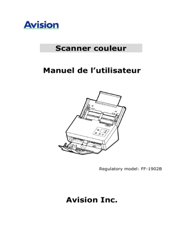 Avision AD370 series Document Scanner Manuel utilisateur | Fixfr