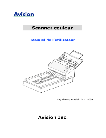 Avision AD250F Document Scanner Manuel utilisateur | Fixfr
