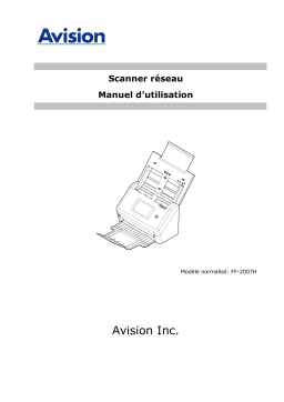 Avision AN335WL Network Scanner Manuel utilisateur