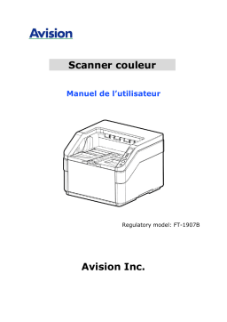 Avision AD8120U Document Scanner Manuel utilisateur