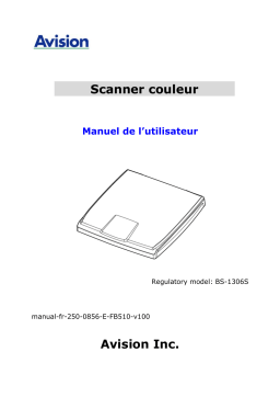 Avision AF310 Flatbed Scanner Manuel utilisateur