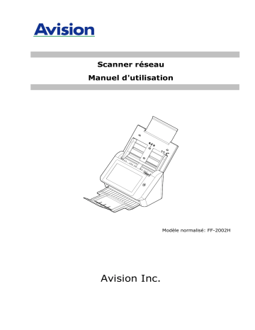 Avision AN335W Network Scanner Manuel utilisateur | Fixfr