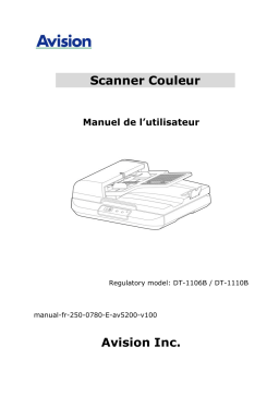 Avision AV5200 Document Scanner Manuel utilisateur