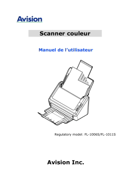 Avision AV176U Document Scanner Manuel utilisateur