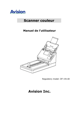 Avision AD335F series Document Scanner Manuel utilisateur