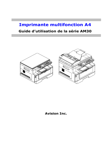 AM30 series | Avision AM30A series Multi-function Peripheral Manuel utilisateur | Fixfr