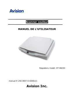 Avision FB6000U Flatbed Scanner Manuel utilisateur